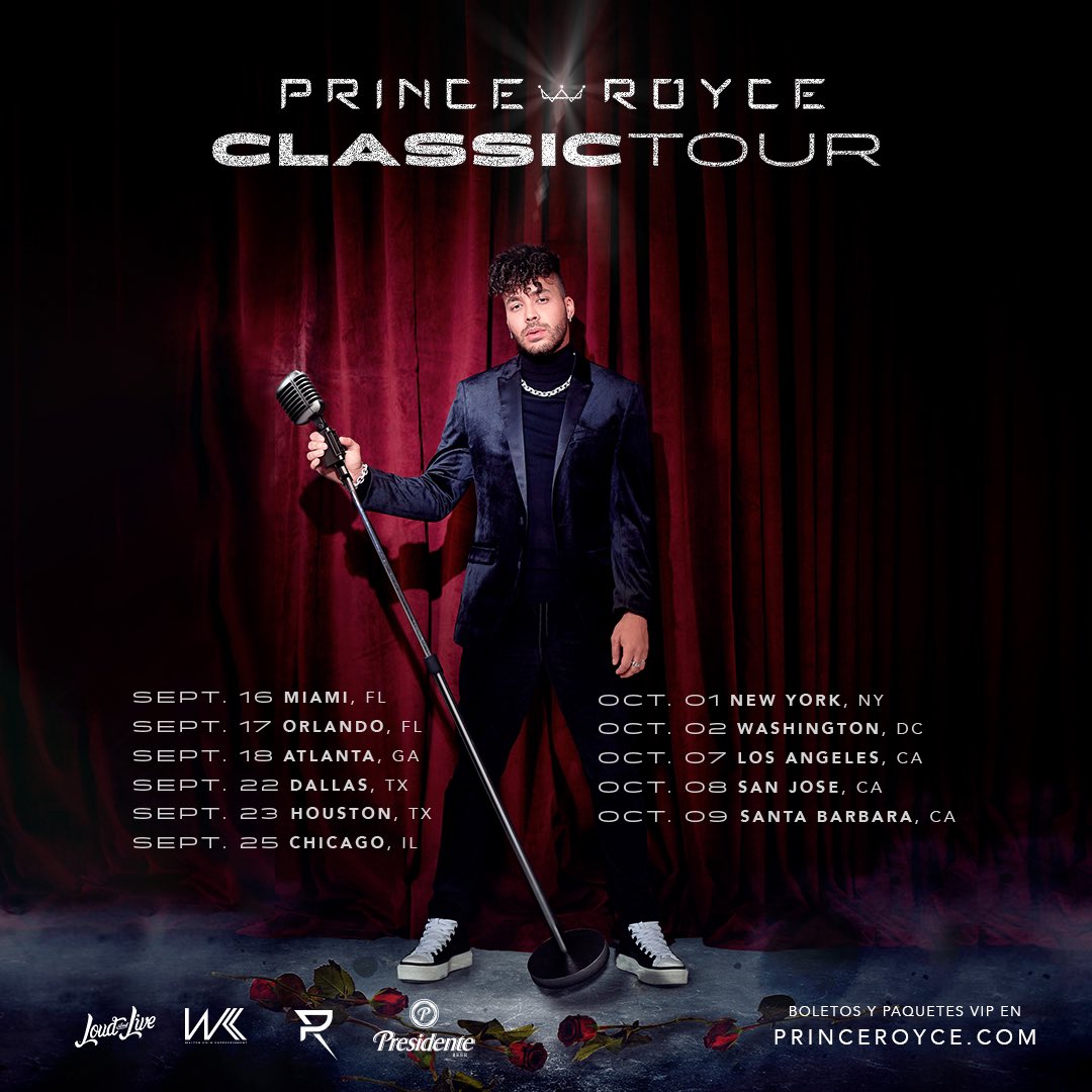 PrinceRoyce's tweet photo. Pre-sales for the CLASSIC TOUR start today with Spotify &amp; Amex🎙FAN PRE-SALE starts tomorrow (Code: MARCH2010) 🚨 https://t.co/PFWwn8pHsb