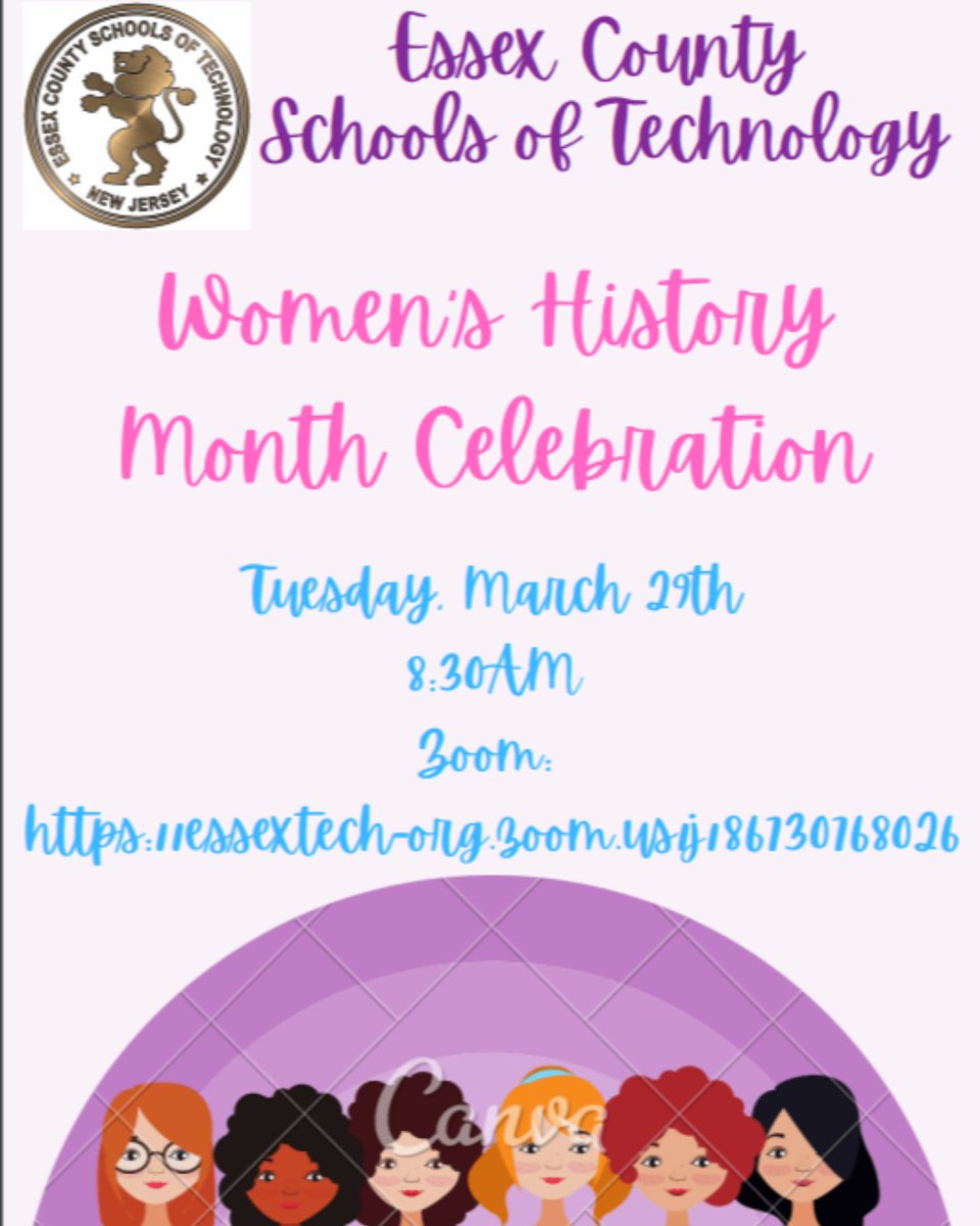 schools_essex's tweet photo. Essex County Schools of Technology host its Women's History Month Celebration. Thank you Ms. Carbonell, Ms. Hermida, Ms. Haynes,  Ms. Martinez, Ms. Riccardi, Ms. Phillips, &amp; Ms. Pallis for their inspiring insight on the obstacles and triumphs women experience in our society. https://t.co/bXSZMsf6J5