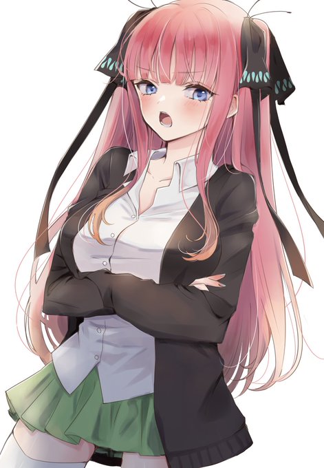 ともしびさんがTwitterに投稿した中野二乃(五等分の花嫁)のイラスト。