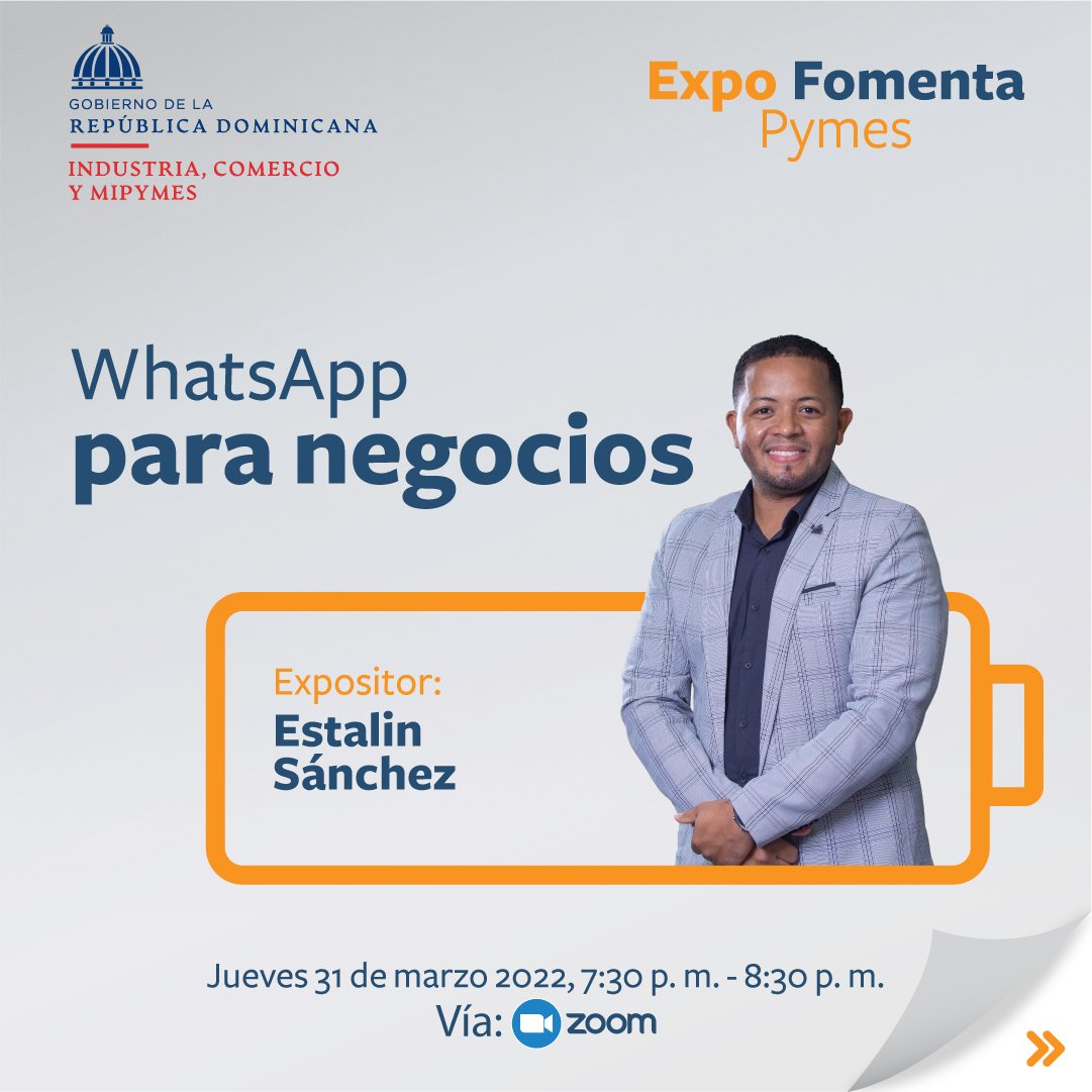 BanreservasRD's tweet photo. Participa en las charlas y talleres que te trae Expo Fomenta Pymes Banreservas. Desliza y conoce la agenda de esta semana junto a #ProgramaPreserva @Segurosreservas @MIC_RD y ponle pilas nuevas a tu negocio. https://t.co/Hr8fgyWSBf