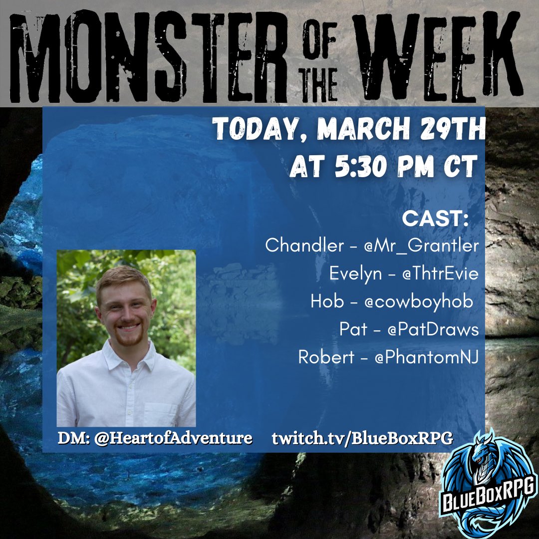 The monster hunters return tonight for “Tapping the Tomb of Magic” with Keeper <a href="/hoacast/">Heart Of Adventure</a> leading the charge!  Come join us on twitch.tv/BlueBoxRPG at 5:30 p CT!