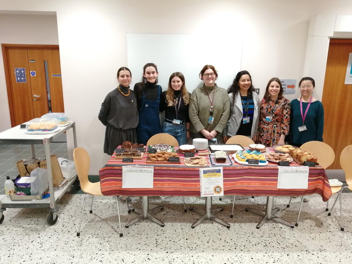 KhoronenkovaLab's tweet photo. @CamBiochem Come &amp; get them! Delicious baked goods from the Khoronenkova lab.  Donations can be made directly to our collection pot here: https://t.co/9kH3qTMU3m #bakeforUkraine https://t.co/ex28YI1oDJ