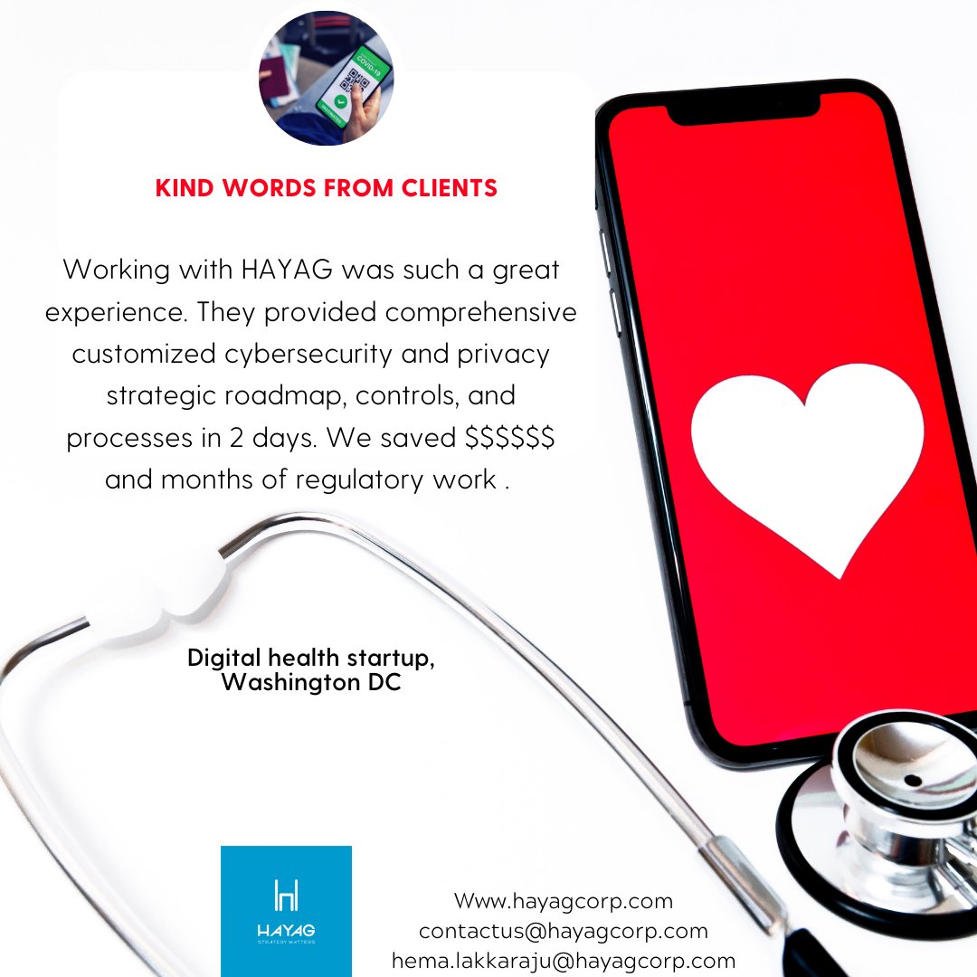corp_hayag's tweet photo. #testimonials #digitalhealth #healthAI #privacy #cybersecuritytips https://t.co/DbRH3fZ9ZV