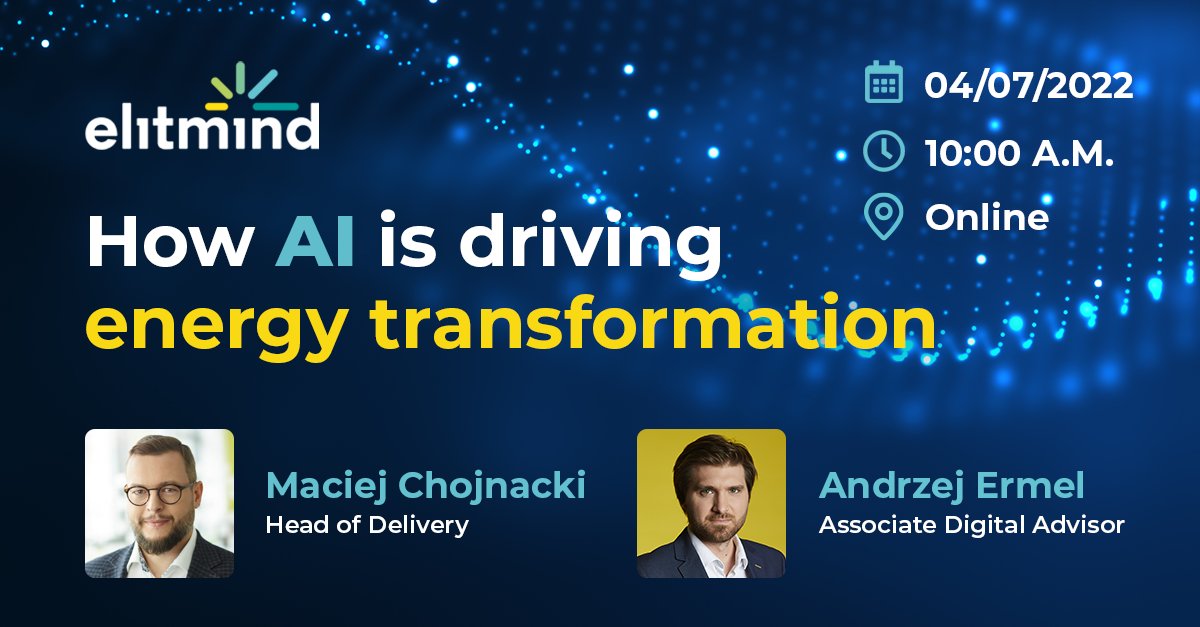 📢👇Join our free webinar on April 7th and learn:
✅Challenges of energy transformation ​
and what is the Data &amp; AI part in it
✅Future energy systems and services
#innovation #ai #machinelearning #webinar #greenenergy #renewableenergy
edu.elitmind.com/webinar-how-ai…