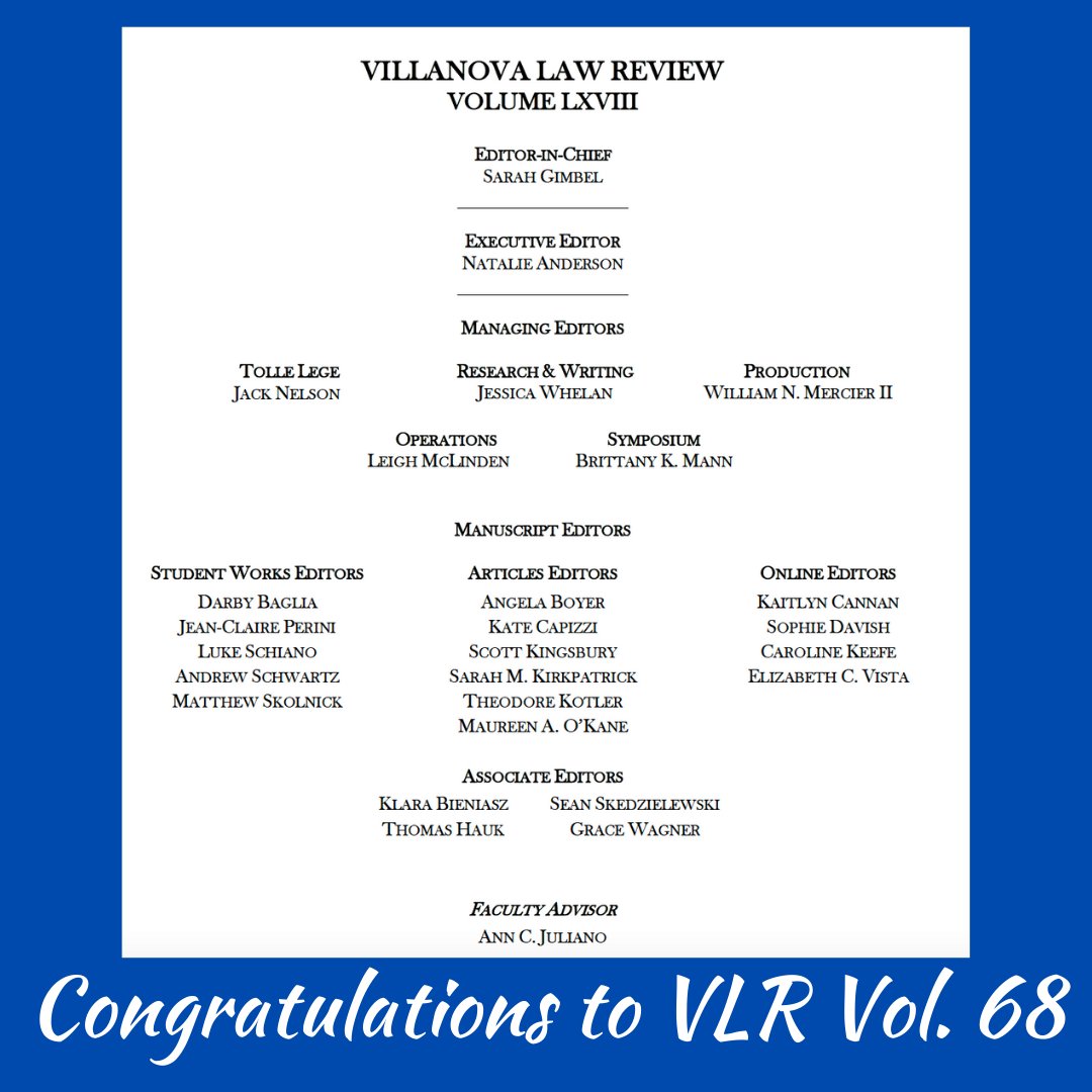 Villanova Law Review tweet media
