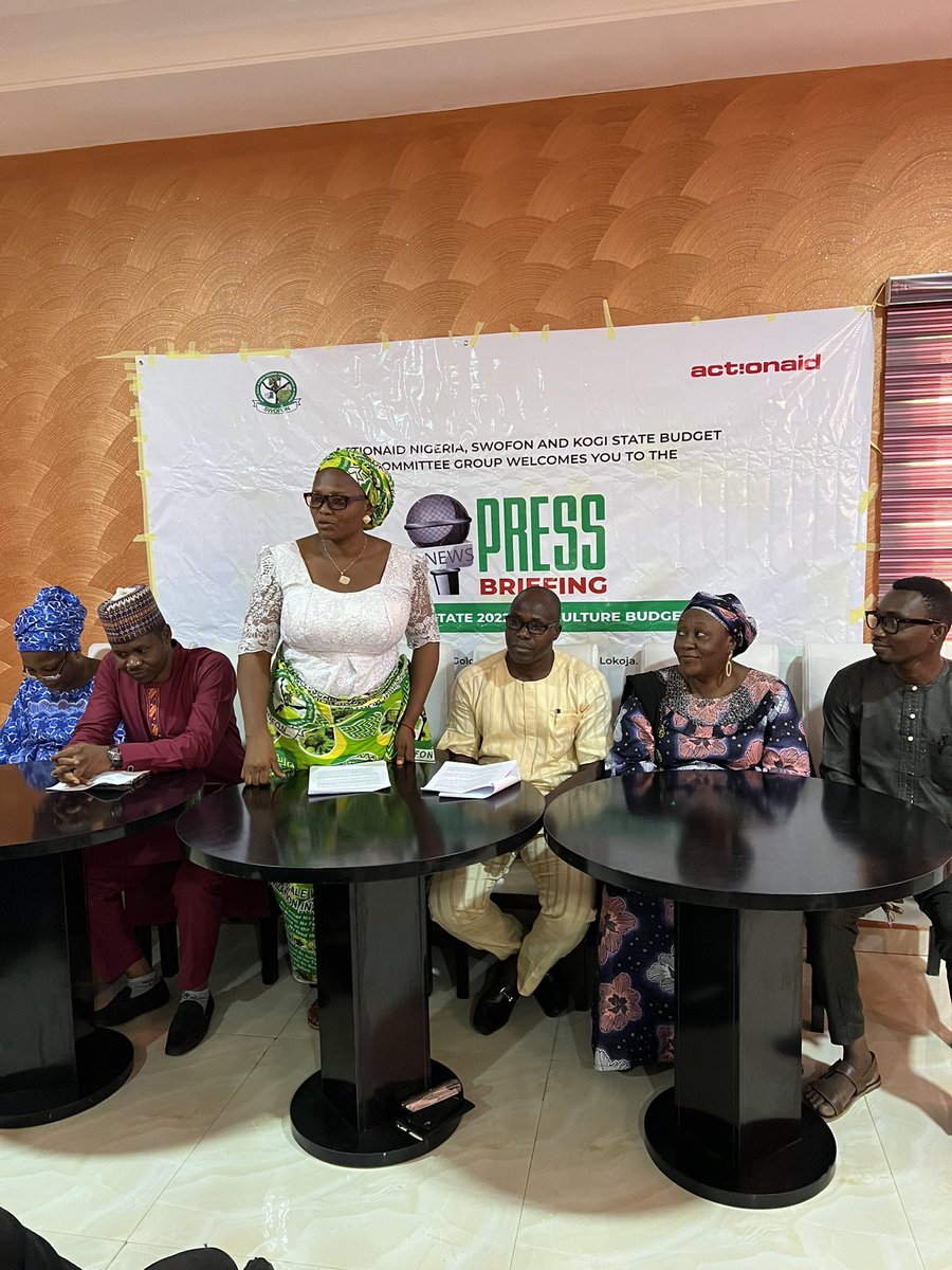ActionAid_SUPIA's tweet photo. Earlier today at the Press Briefing on Kogi state’s 2022 Agriculture Budget, organized by @ActionAid_SUPIA @swofon and Kogi State Budget Committee members https://t.co/0ckh2ywVUn