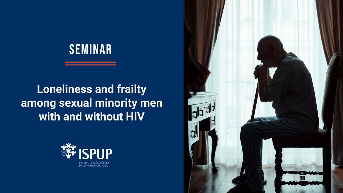 📢 New seminar alert! This Friday, April 1, at 2pm, don’t miss a new <a href="/ISPUP/">ISPUP</a> seminar.
The topic is “Loneliness and frailty among sexual minority men with and without HIV”, featuring Michael Plankey, from Georgetown University (USA). 
More info ➡️ ispup.up.pt/evento/lonelin…