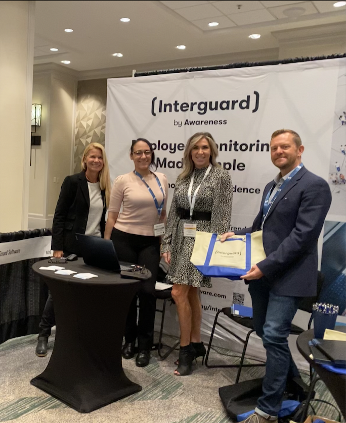 InterGuard's tweet photo. The first full day of @ Connect HR was a blast! Thanks to everyone who visited us at Booth 609 to learn more  @InterGuard Software and how we help you manage your remote workforce.

#RemoteWorkforce #EmployeeProductivity #connecthr https://t.co/kV3CpIWl6a
