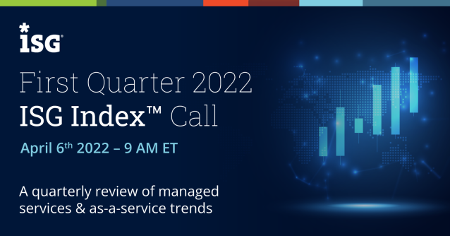 LindaDelbridge's tweet photo. Register now for the 1Q22 #ISGIndex call, Wednesday, April 6, for the latest on the state of the global IT and business services market. ISG analysts will discuss how the talent shortage and geopolitical tensions are impacting sourcing and cybersecurity. https://t.co/QCgqeKPlSI https://t.co/yxLYYPM0yu