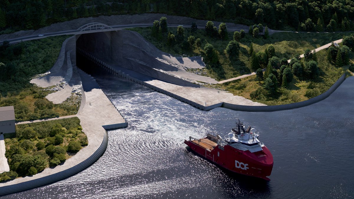 Kystverket's tweet photo. Vil du høyre korleis det går med Stad skipstunnel? Prosjektleiar Terje Skjeppestad har vitja podkasten til @fiskeribladet. Høyr podkasten #tekfisk om verdas første skipstunnel på Spotify: https://t.co/9gF6F8bm69 #skipstunnel https://t.co/RYUX8oJWl5