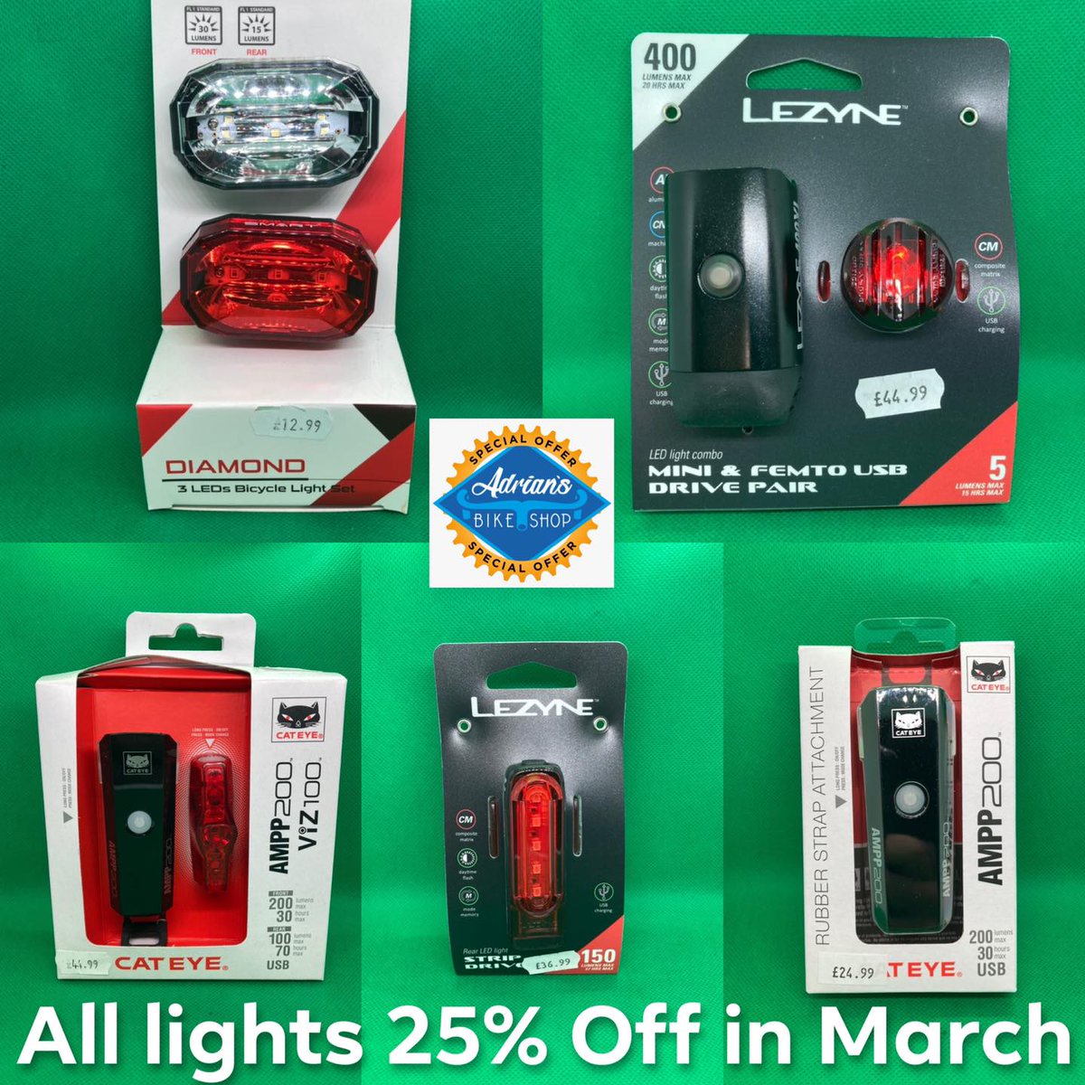 PedalAid (@pedalaid) on Twitter photo As usual, <a href="/adrian_bike/">Adrian's Bike Shop</a> is offering a £25 gift voucher in our monthly prize draw. Can't wait for the prize draw? Head down to their Cowes or Freshwater stores by the end of March to receive 25% off all lights in stock!
More details on PedalAid prizes 👉 pedalaid.org/offers/ As usual, <a href="/adrian_bike/">Adrian's Bike Shop</a> is offering a £25 gift voucher in our monthly prize draw. Can't wait for the prize draw? Head down to their Cowes or Freshwater stores by the end of March to receive 25% off all lights in stock!
More details on PedalAid prizes 👉 pedalaid.org/offers/