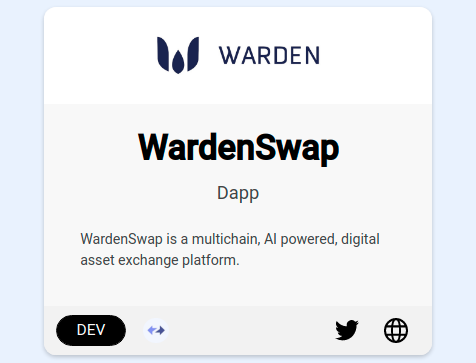 zkRollupsXYZ's tweet photo. WardenSwap

WardenSwap is a #multichain, AI powered, digital asset #exchange platform.

👉 @WardenSwap https://t.co/KULQ8jkX66