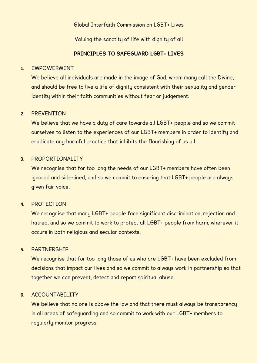 The Global Interfaith Commission on LGBT+ Lives recently set out principles to safeguard LGBT+ lives. Please do read them and use them! You can access them here: media.acny.uk/media/news/not…