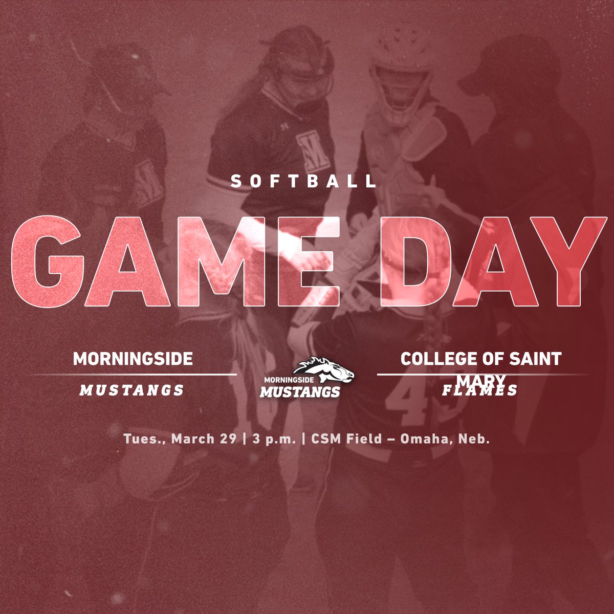 🥎 <a href="/Mside_Softball/">Morningside Softball</a> begins <a href="/GPACSports/">Great Plains Athletic Conference</a> road trip
⏰ TODAY (3/29) - 3 p.m.
🗺 CSM Field - Omaha, Neb.
💻 portal.stretchinternet.com/saintmaryneb/
🔢 Links at msidemustangs.com #MsideProud <a href="/MorningsideEdu/">Morningside University</a>