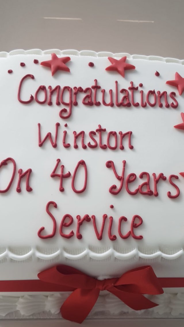 Congratulations to <a href="/Winstonsarsfie1/">Winstonsarsfield</a> on 40 years service at work !!!!  39 years on nights #10-6 you love that one !!!!