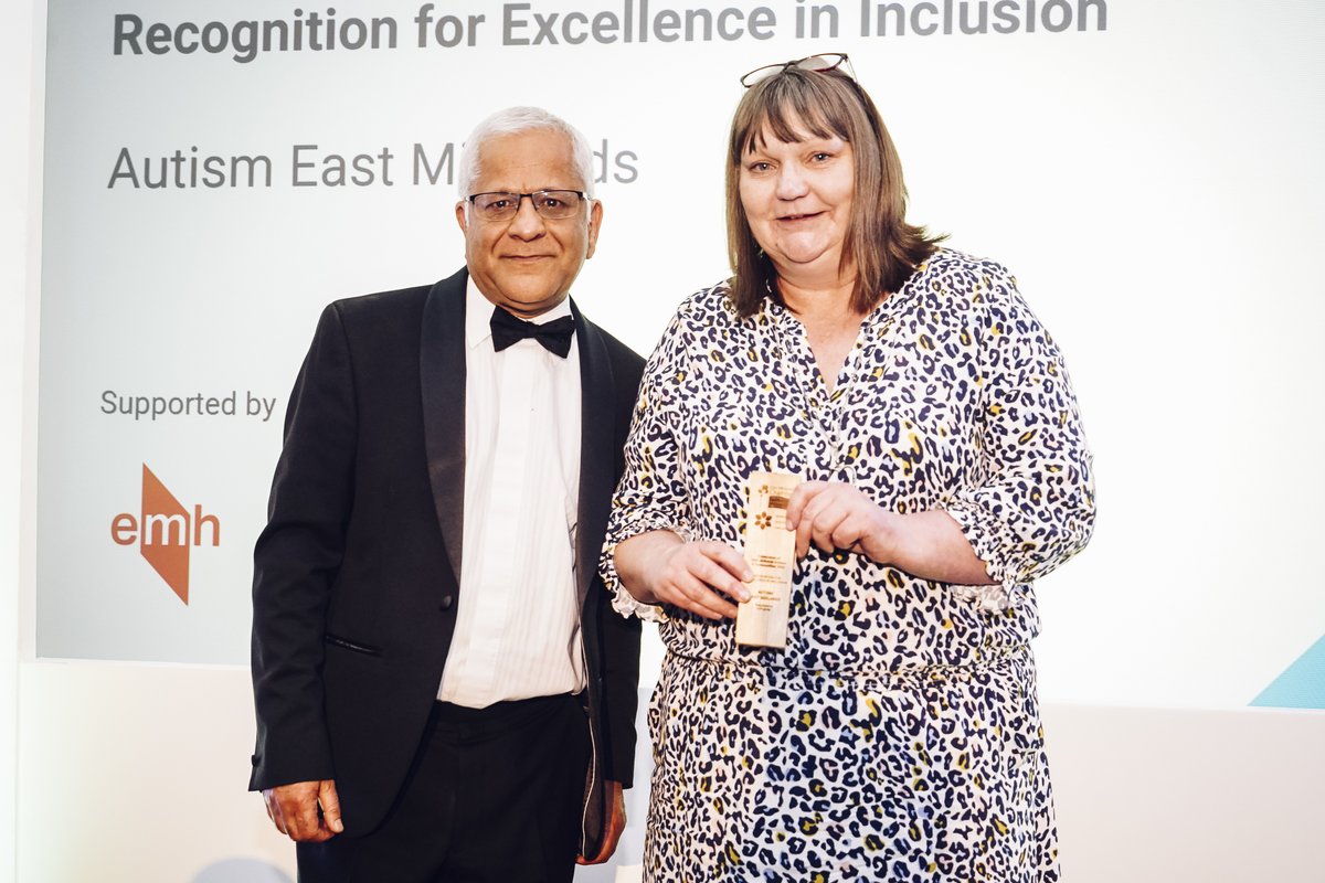 Congratulations to Autism East Midlands who were honoured with the Recognition for Excellence in Inclusion by @emhgroup for the vital support they provide to people within and outside of our community.

#communities #awards #recognition #emcevents