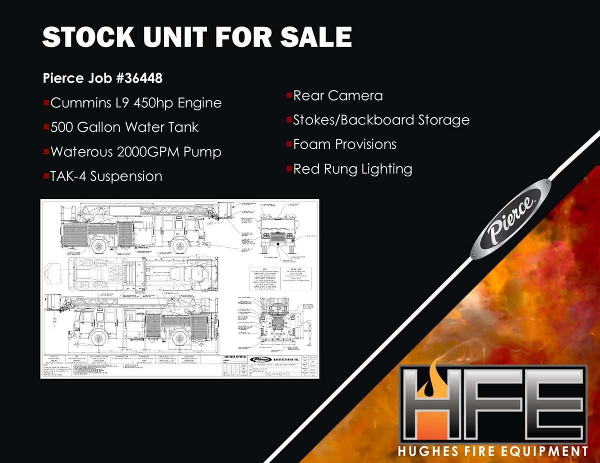 HughesfireHFE's tweet image. 🚨𝕊𝕥𝕠𝕔𝕜 𝕌𝕟𝕚𝕥 𝔽𝕠𝕣 𝕊𝕒𝕝𝕖🚨
2021 Pierce Mfg Enforcer 110' Ascendant Platform available for immediate delivery. Contact #HughesFire today for more information!
Job #36448
#FireFightersChoosePierce #StockUnit #ForSale #PierceFireTrucks #AscendantClassofAerials #Enforcer