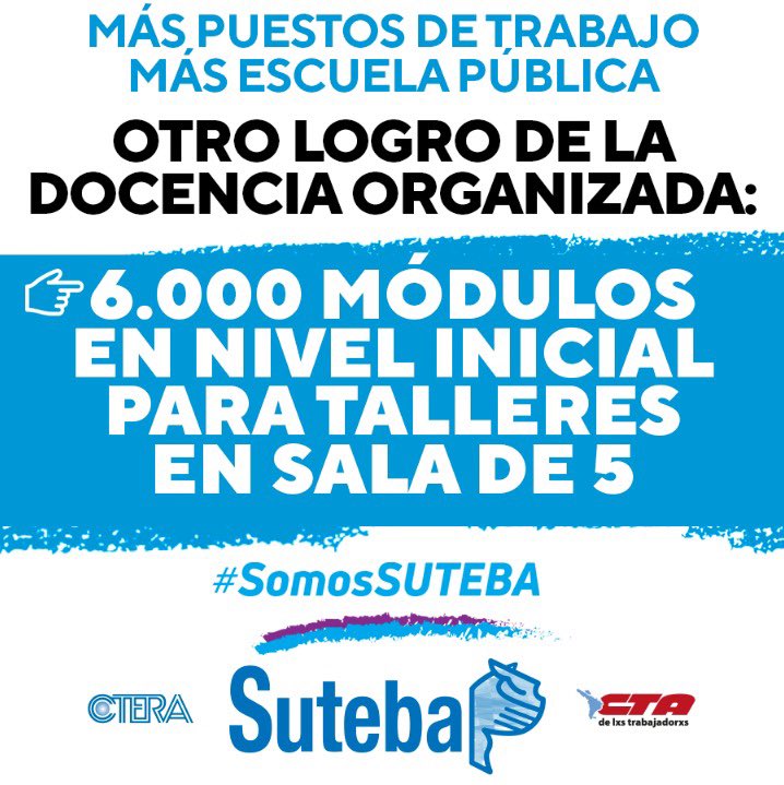 SUTEBAProvincia's tweet photo. #ContinuidadATR
#SomosSUTEBA https://t.co/84iYhQ4DCP