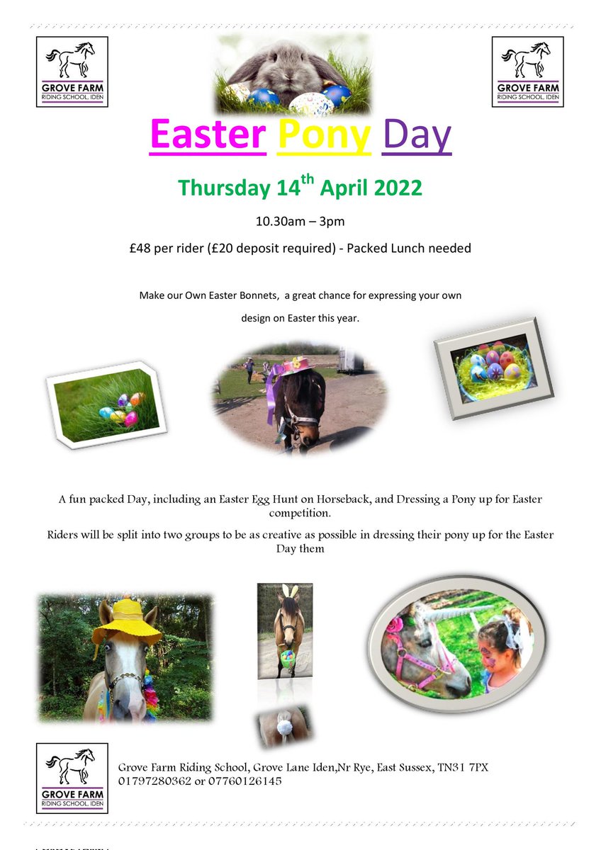 Grovefarm1's tweet photo. Easter fun for all the children and age or ability welcome #ponyclub #ponyfun #ponymad #ponygirl #easterfun #Easter2022 https://t.co/lqqa0ftcYL