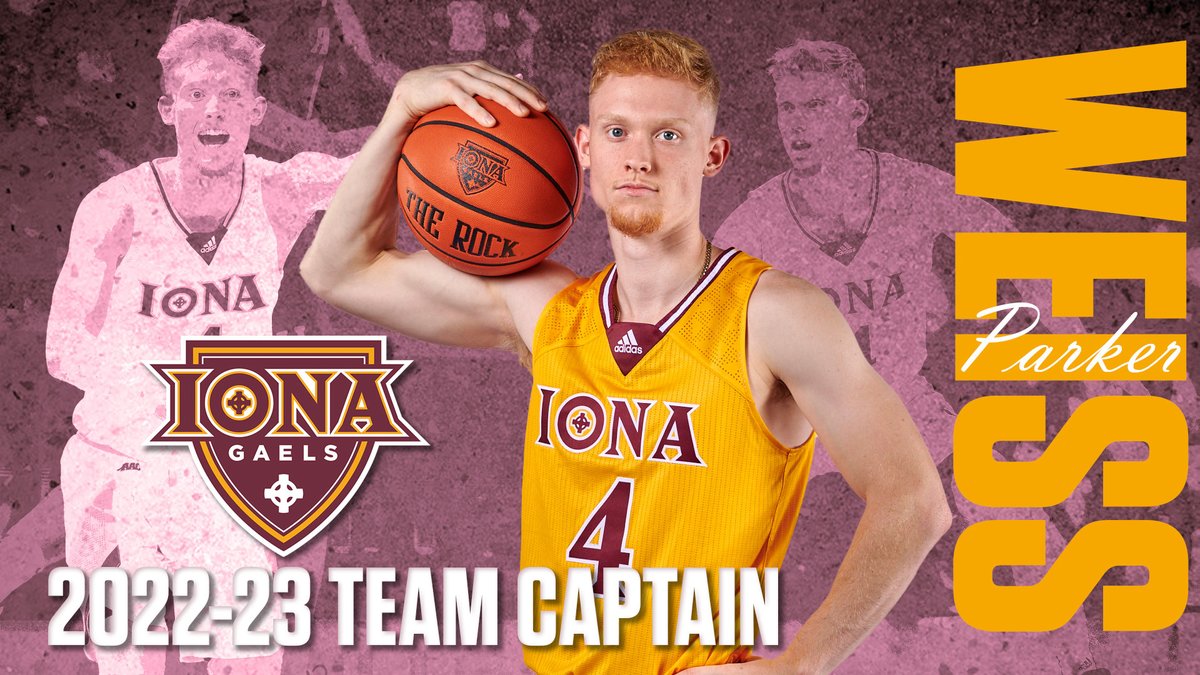 IonaGaelsMBB's tweet photo. Rising senior @parker_weiss4 has been named team captain for the 2022-23 season by head coach @RealPitino and the #ICMBB program.

Congrats Parker!

#MAACHoops #GaelNation https://t.co/FpMDgHB4ME