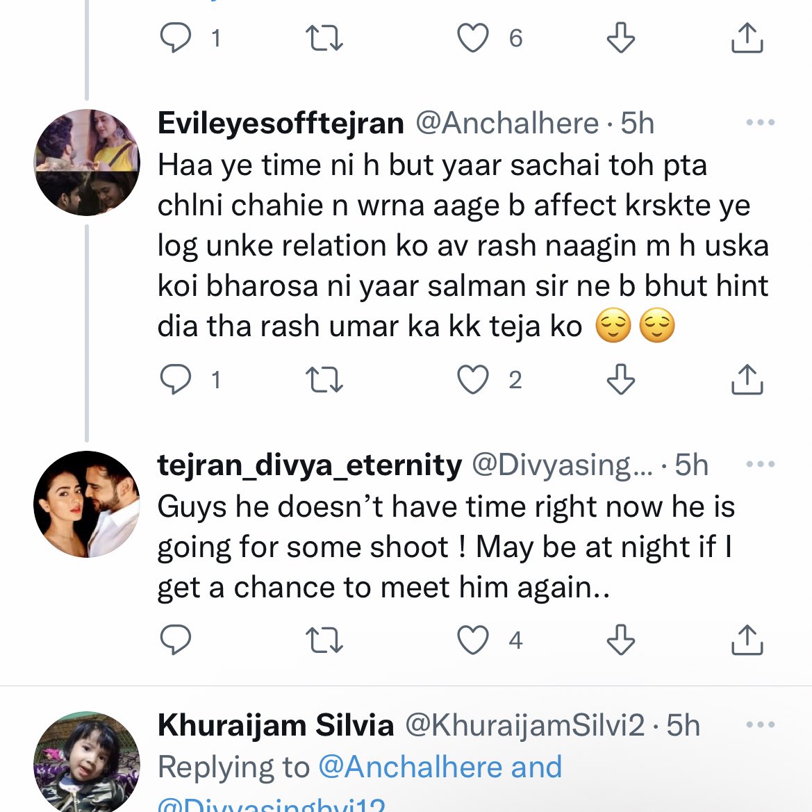 When a #TejRan fan gets to meet Karan and @Anchalhere only wants @Divyasinghvi12 to tell him about “Umar ki sachai” 🤦🏻‍♀️ 

#BhejaPoops #KaranKundrra #UmarRiaz