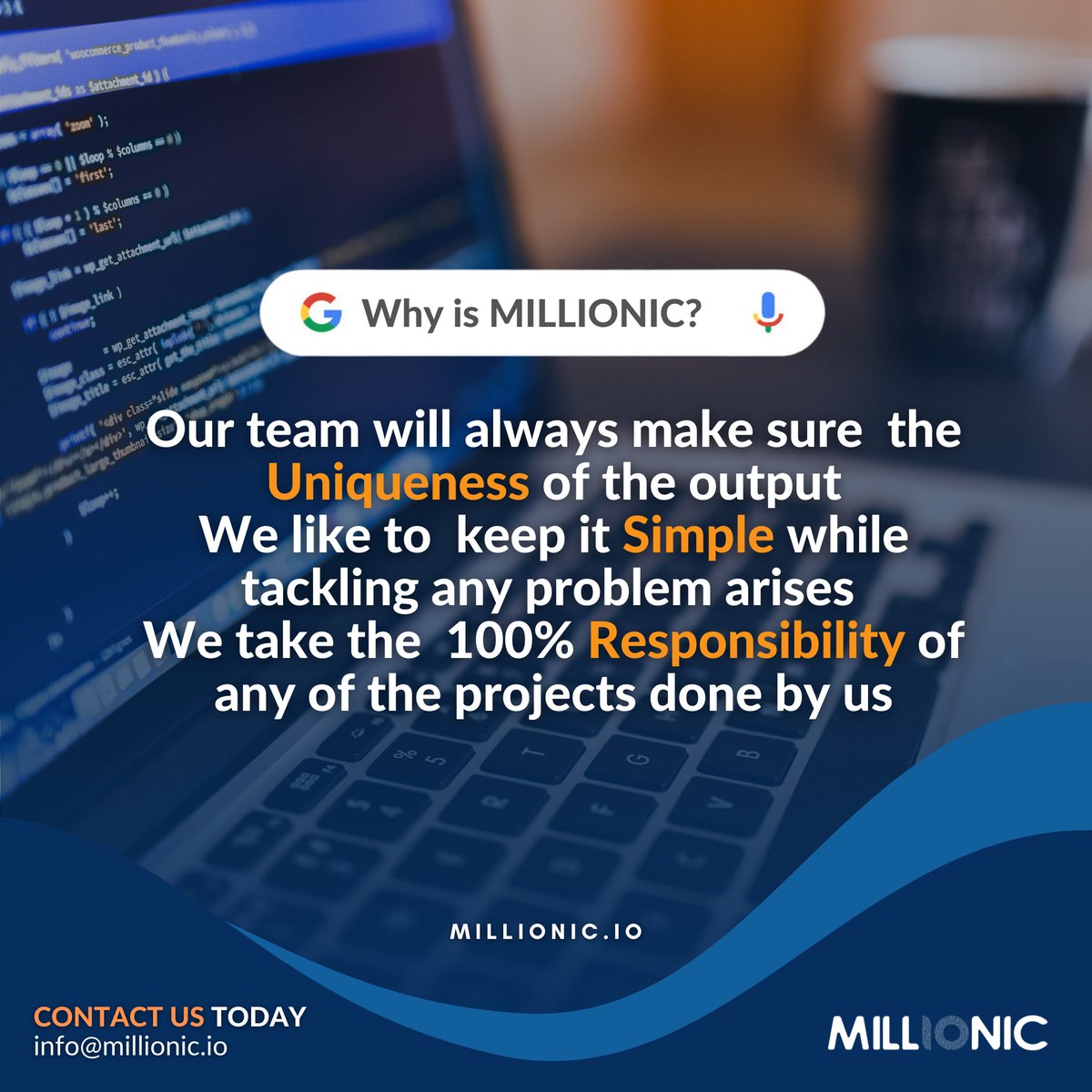 MillionicIO's tweet photo. Owning your own Digital space and achieving your Digital Dreams in a fast-evolving world has never become easy. 
That is why you should choose us to experience the unique value we add, the simplicity we have while tackling any problem arises, and the 100% responsibility we take. https://t.co/A6vpwYACZ0