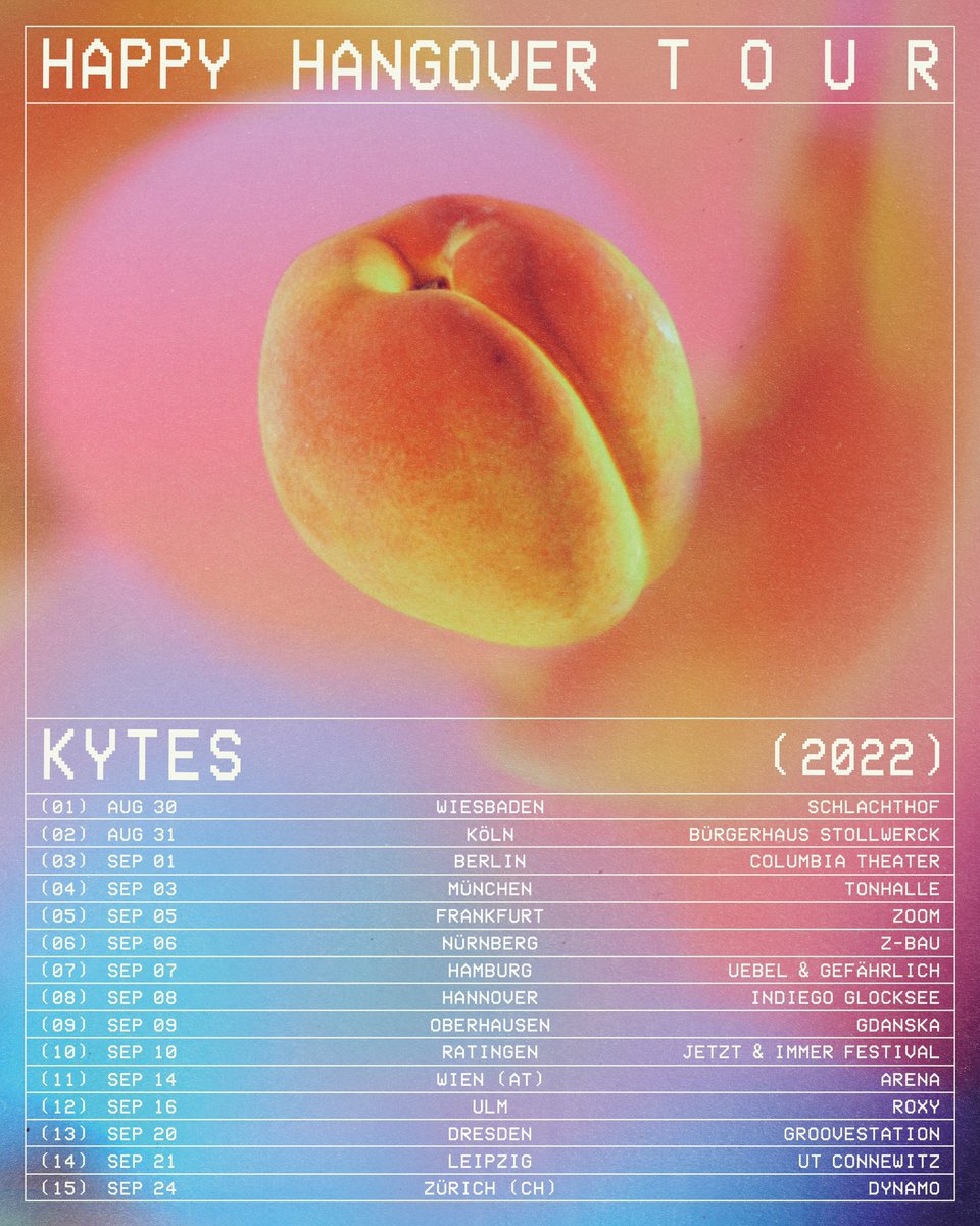 kytesmusic's tweet photo. let’s get ready for HAPPY HANGOVER TOUR 2022 https://t.co/LuB4Y2Vldl