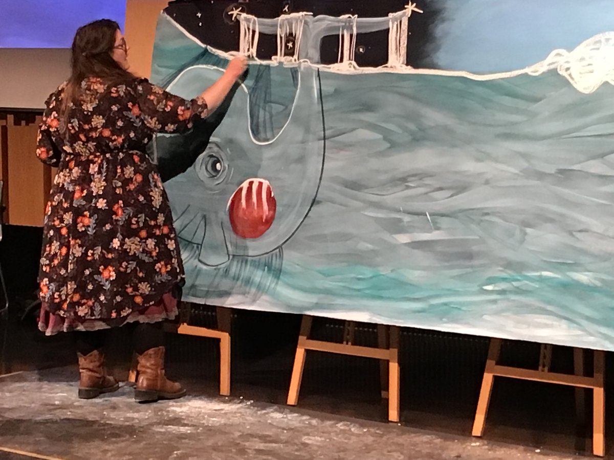 DLR_Libraries's tweet photo. The @dlrLexIcon studio was full of activity on Sat, as we hosted two showings of 'Whale Tales' by Irish composer Ian Wilson, performed by the @DeganiTrio with live illustration by @KimSharkeyart. A great family-friendly production! #dlrLibraries #LibrariesIre https://t.co/k1bqha9dJb
