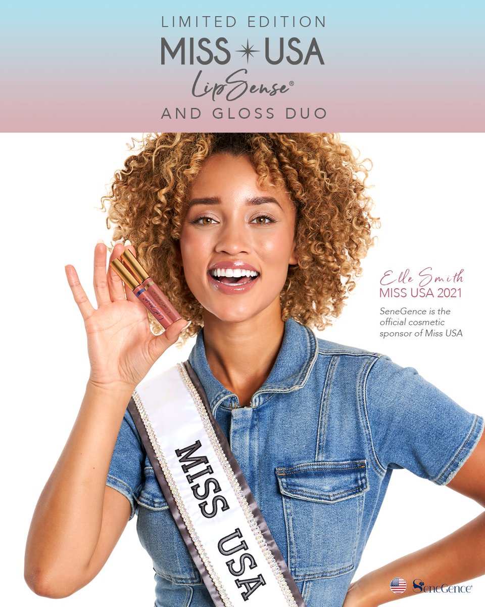 senegence's tweet photo. We teamed up with Miss USA to create a LipSense duo that gives back to the community by donating $50,000 each to Smile Train and Best Buddies International for a total donation of $100,000 from proceeds of this duo! 😘👑💋

Sold only as a duo. https://t.co/DC1iRhpDY1