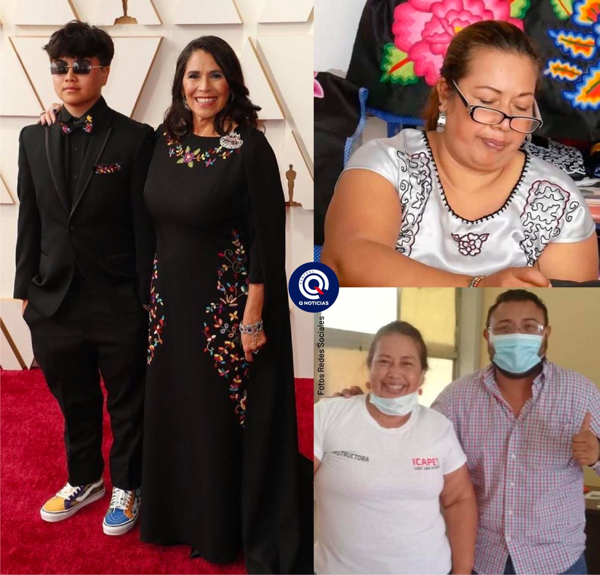 CentralQNoticia's tweet photo. ❤️👏 ¡#Oaxaca se hizo presente en los #Premios #Oscar2022! / Rosa Elvia Enríquez, bordó el vestuario que lució la compositora #GermaineFranco, nominada al Oscar como Mejor Música Original de la película de Disney “Encanto”.

#Noticias #CentralQNoticias https://t.co/LX0npysean