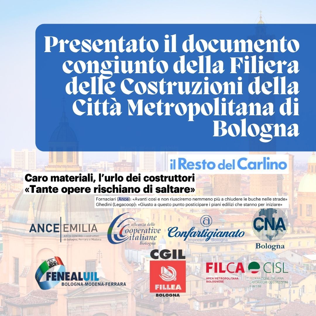 Presentato il Documento congiunto della Filiera delle Costruzioni della Città Metropolitana di Bologna – ANCE EMILIA Area Centro anceemilia.it/presentato-il-… 
#cittàmetropolianadibologna #bologna #anceemilia