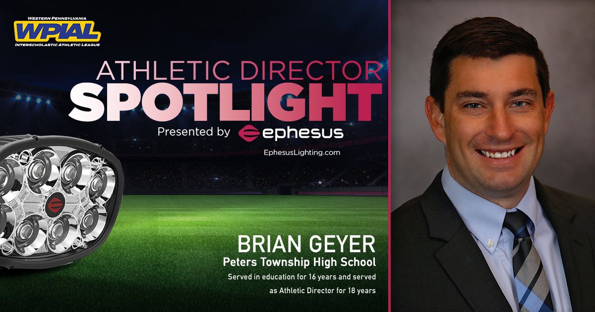 wpial7's tweet image. Congratulations to Brian Geyer of @PetersTwp / @PetersTwpSports on his recognition for the @EphesusLighting Athletic Director Spotlight!

#WPIAL | 🏆🥇