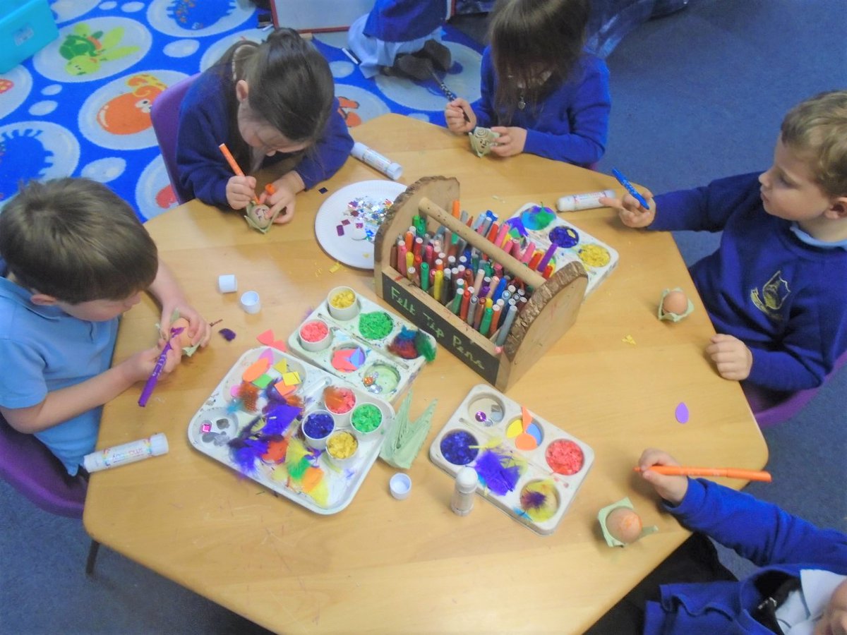 Lots of spring themed learning taking place in Newton class this week.  We all enjoyed the Easter bonnet parade and the children worked very hard on decorating their eggs.  Spring has definitely sprung at Farcet!