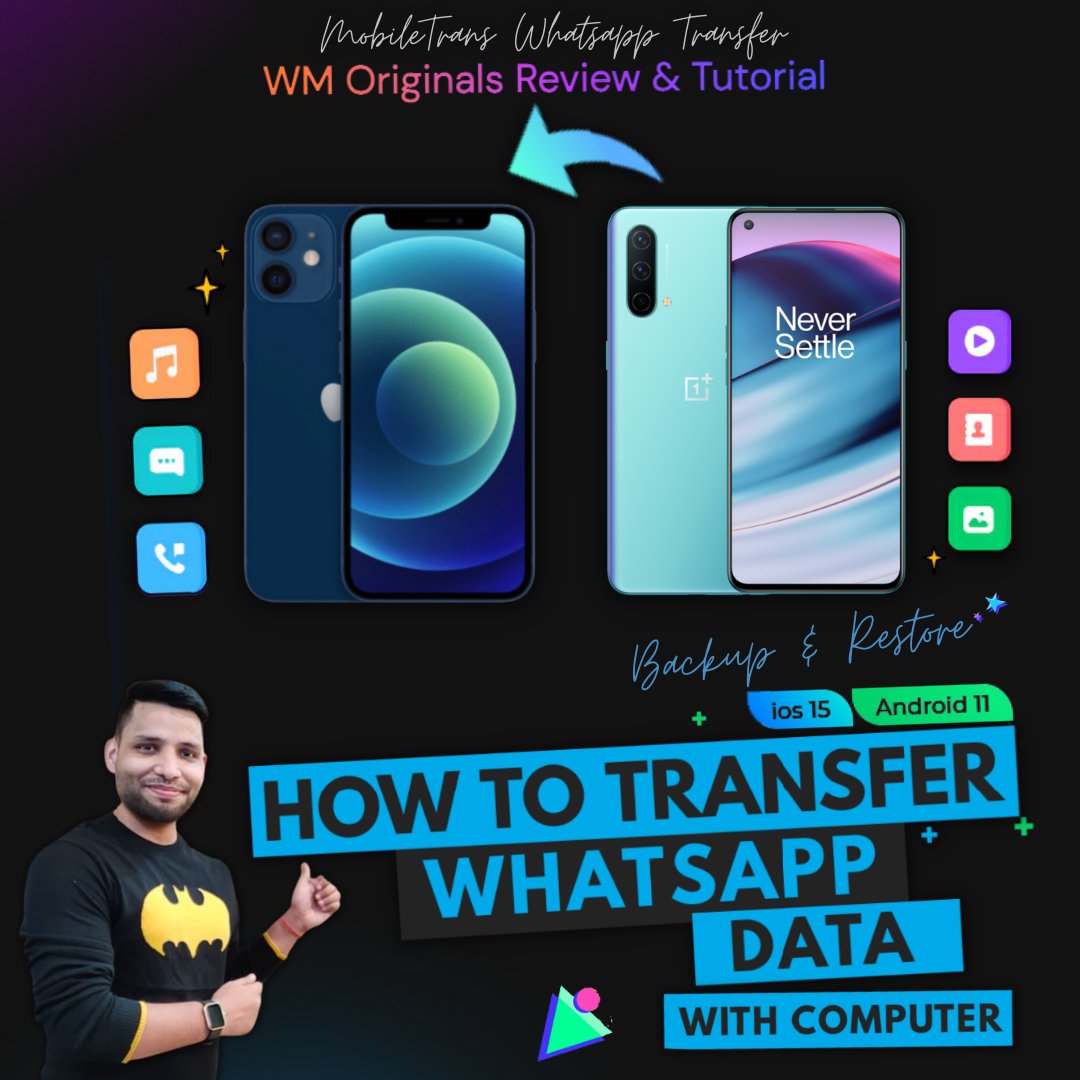 WMOriginals's tweet photo. Learn How to Transfer Whatsapp from Android to iPhone with Computer (2022) Wondershare MobileTrans Tutorial ➤ https://t.co/y2LZyY0SrK

Full Review &amp; Tutrial by WM Originals!
#WondershareMobileTrans #MobileTrans #Whatsapptransfer https://t.co/Fw0RhtH3zS
