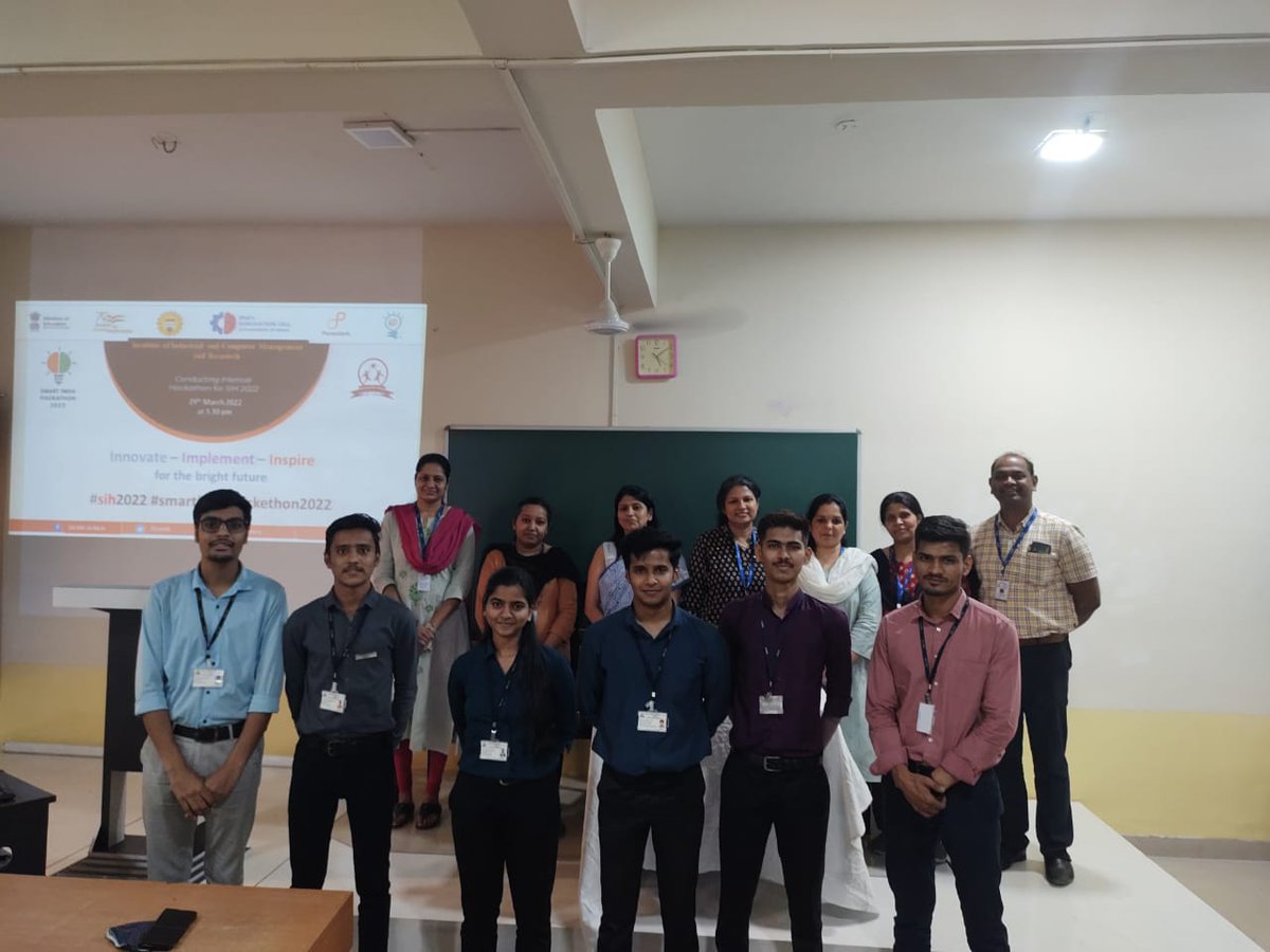 IicmrM's tweet photo. To be part of Smart India Hackthon2020, We organized Internal Hackthon 2020. As per SIH2020 guidelines, Students of MCA formed a team of 6 members including at least one female member. The total team participated were 6 with the 6 participants each. All 6 teams were selected. https://t.co/KZInAnFNMs