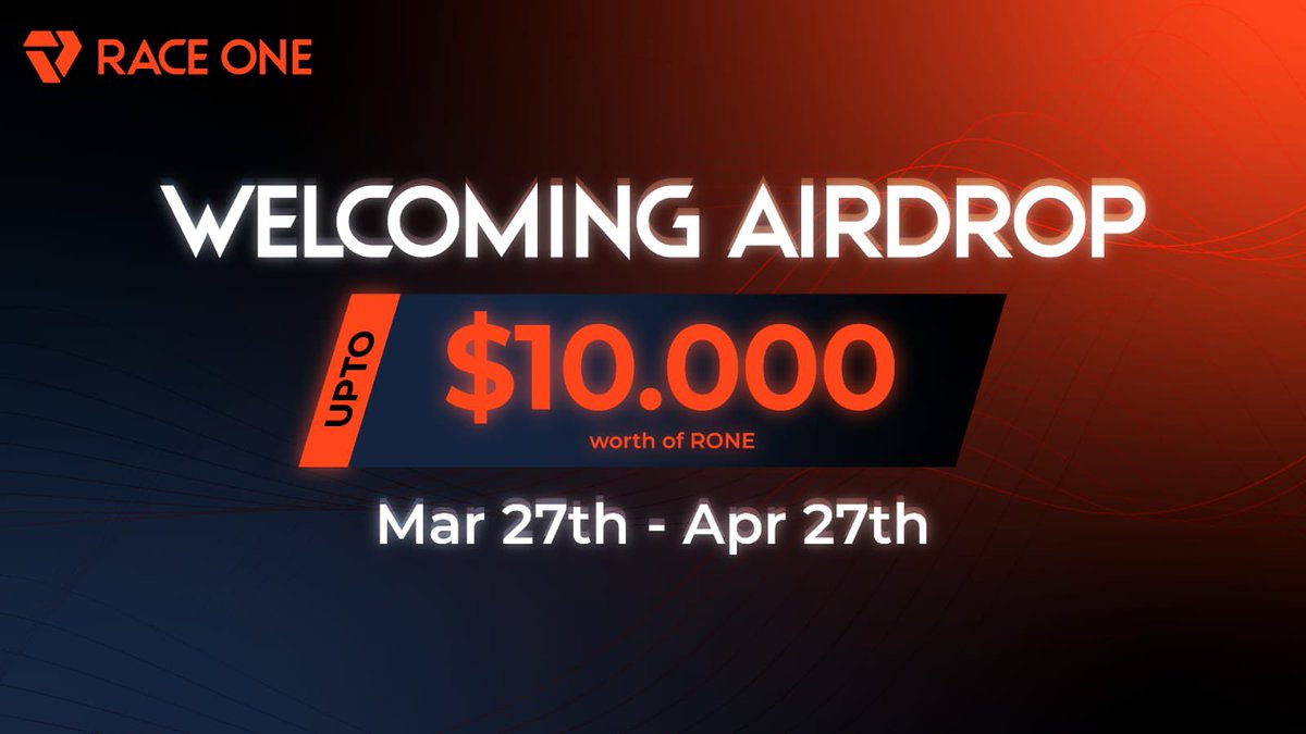 🎉 Join Race One Welcoming Airdrop #Airdrop #giveaway

Up to $10,000 is given away
🎁 Top Referral: $100
🎁 Random Winner: $5
🏆 UNLIMITED winners, prizes is given until pool runs out.

1⃣ Follow + Rt + Like
2⃣ Join TG t.me/raceonetoken
3⃣ Comment your BSC address below