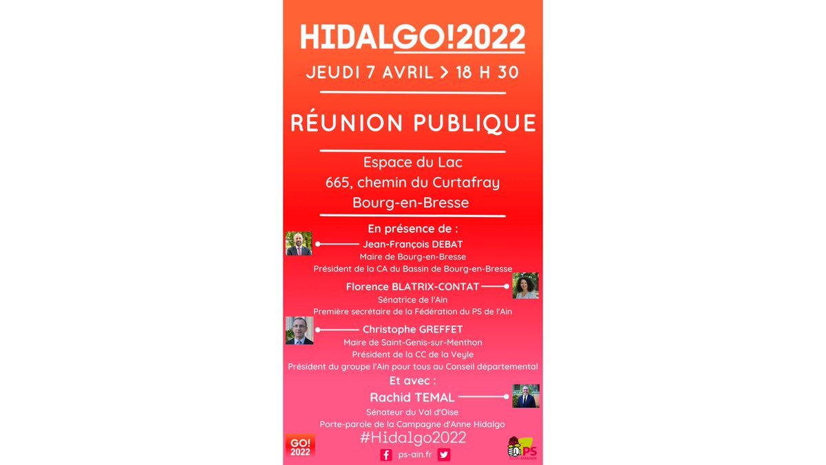 FedePS01's tweet photo. Venez à notre réunion publique le jeudi 07/04/2022, en présence de @JFDebat, @FlorenceBlatrix et @CGreffet  et de notre invité spécial @RachidTemal! https://t.co/spX2MkiFzr