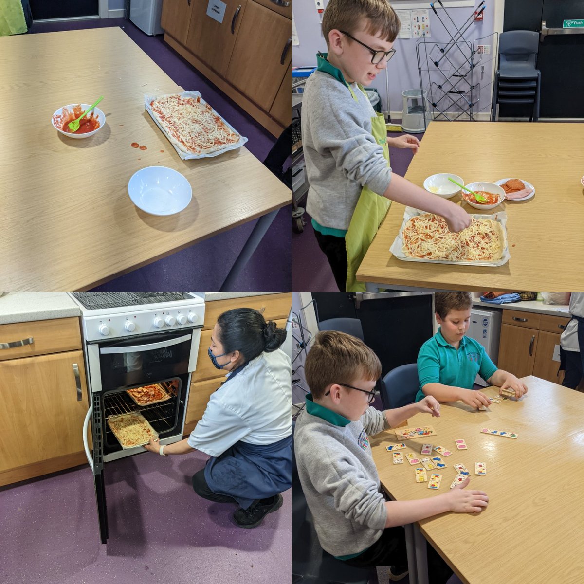CSC_Class2's tweet photo. This afternoon F and I used our imagination to build a fort which turned into jail for a fun game together. Then K from @Class4CSC joined us for larder, we made some delicious pizza 🍕 https://t.co/kRWFikcXaN