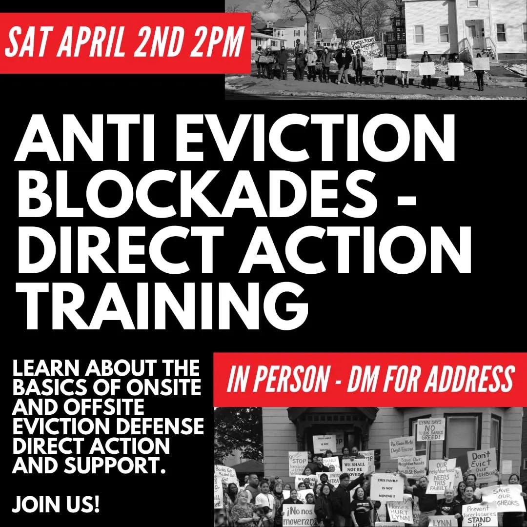 waccisdead's tweet photo. Excited to be doing an anti eviction blockade training with @worcesterthaw on Saturday @ 2PM! DM for the address. https://t.co/4SppDdB5Wh