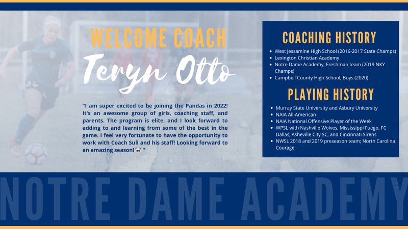 NDA_athletics's tweet photo. Welcome to the 🐼 ⚽️ family, Teryn! https://t.co/IVeBRqK3qS
