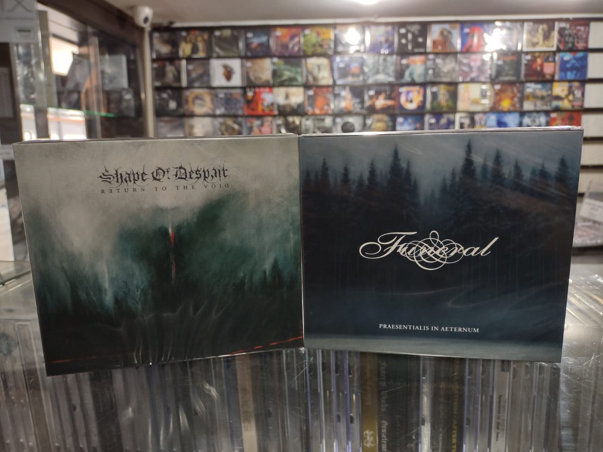 diehardrecords's tweet image. Lançamentos!!!🔥🔥💥💥❄️❄️

Shape of Despair - Return to the Void e Funeral - Praesentialis in Aeternum

Em destaque em: diehard.com.br

#shapeofdespair #funeralband #diehardrecords #doommetal #deathmetal #metalmusic #music #cds #collectibles