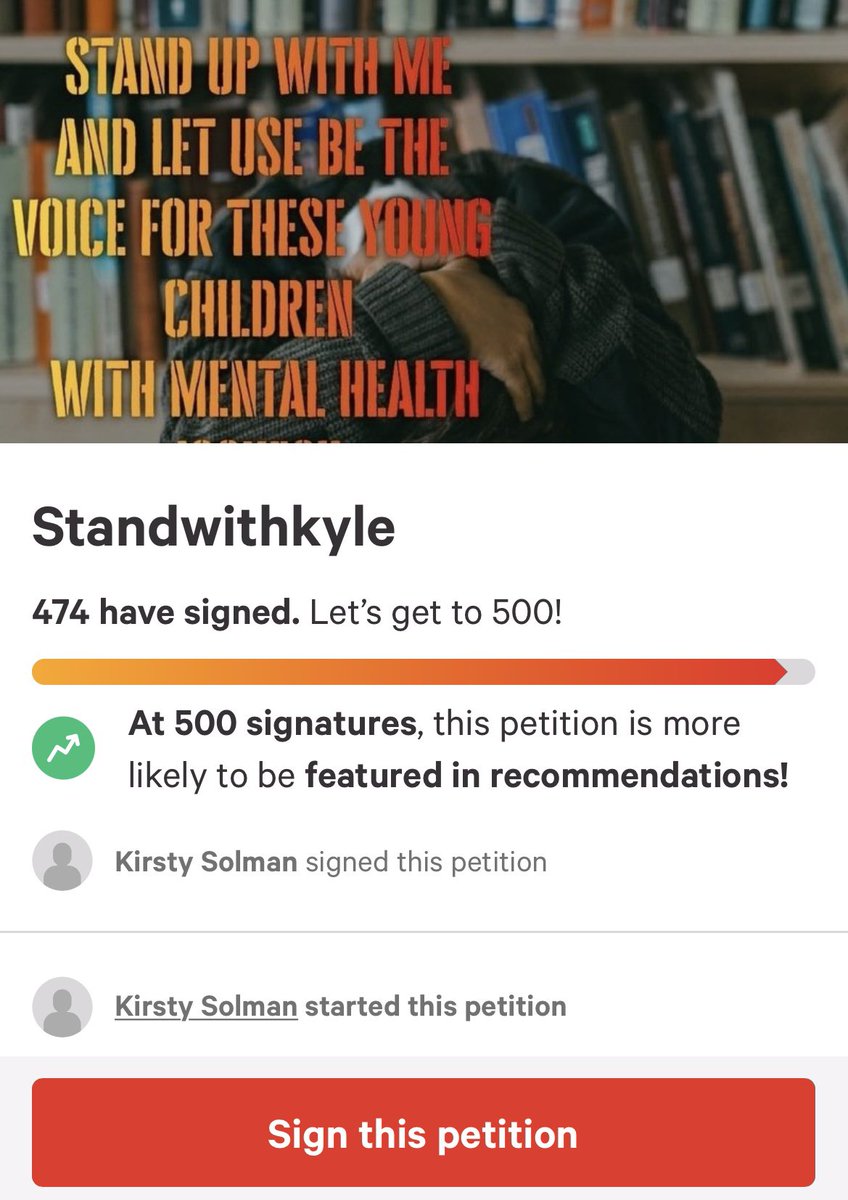 StJohnstone's tweet photo. The petition to raise awareness for mental health issues is almost at 500! @KirstySolman and her son Kyle were invited to our last home game after Kyle was having some tough times of late 💙
Let’s help them get to the 500 mark 💪 #StandWithKyle #SJFC
https://t.co/5t3SeqUDnN 👈 https://t.co/yhOR54eHem