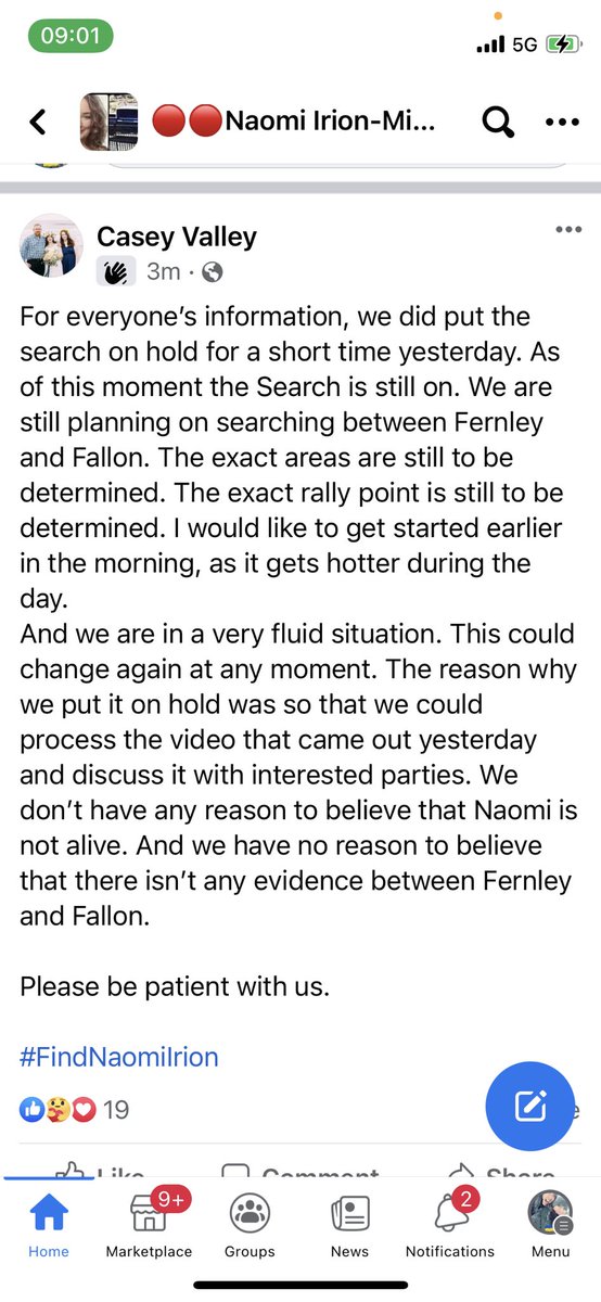 From Naomi’s brother regarding the confusion that occurred last night. Patience is appreciated from the family. #NaomiIrion #FindNaomiIrion ❤️🧡💛💚💙💜