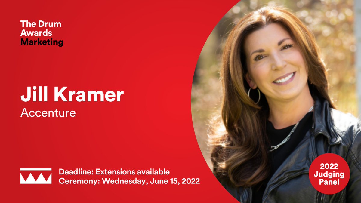 Looking forward to joining the judging panel for <a href="/TheDrum/">The Drum</a> 2022 Marketing Awards honoring the world’s most innovative and effective marketing campaigns. Nominate a colleague, client, or even yourself! accntu.re/3qviLhY