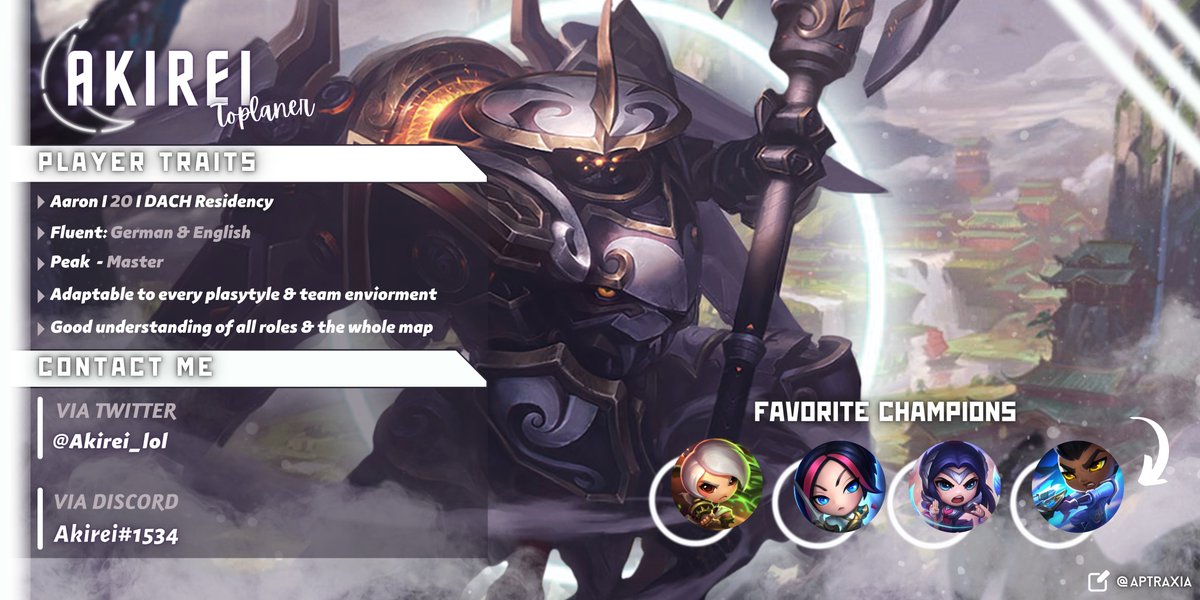 LFT for the summer split, 
preferably looking for starter AND sub spots in Prime League/NLC Div 3+ or higher 
I am 
-considering offers from every region
-interested in longer projects
-willing to invest a lot of time

Likes and Retweets are highly appreciated <3