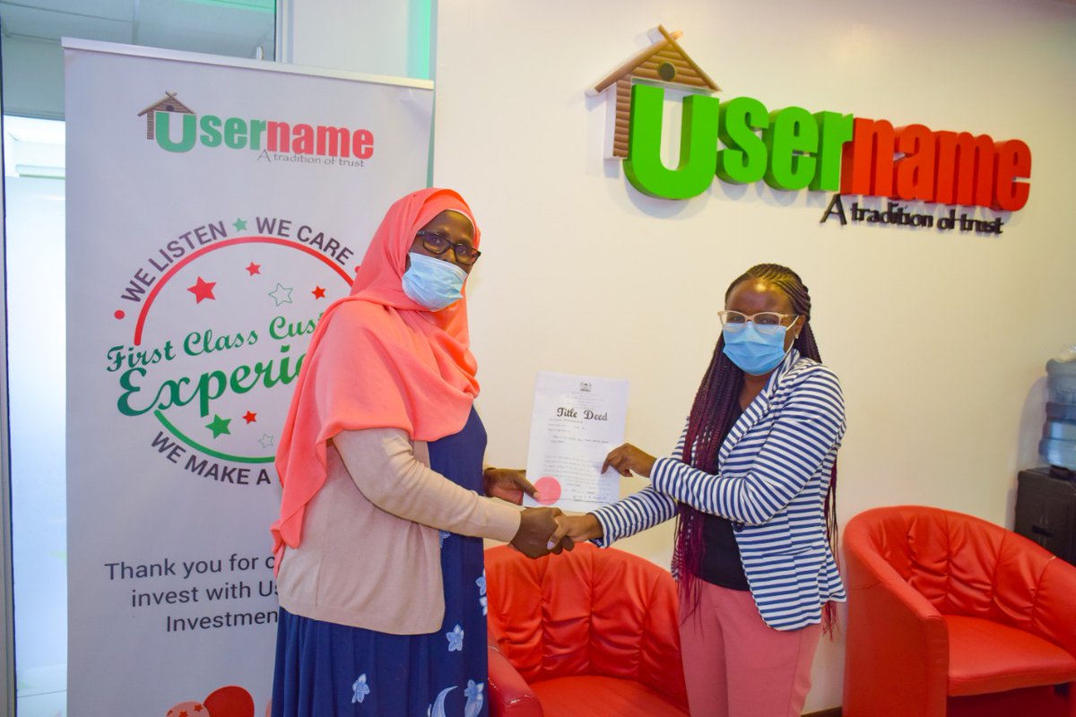 usernameltd's tweet photo. At Username, we are committed to walking with you all through your land investment journey and delivering your title deed. 

If owning land is one of your goals this year, talk to us today.

SMS 'PLOT' to 20321 / call 0725 000 222
https://t.co/Vf7WqdFReV #UsernameDelivers https://t.co/A73lg8lJMQ