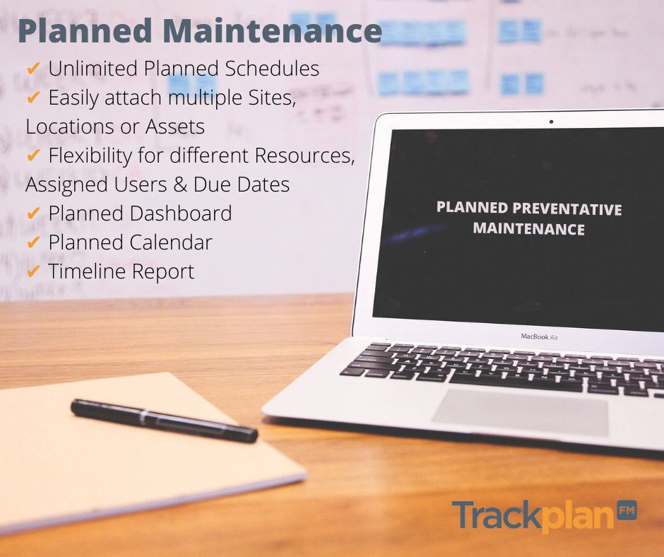 Free Trial: 
trackplanfm.com/cafm-free-tria…

#cafm #facilitiesmanagement #plannedmaintenance #ppm #trackplan