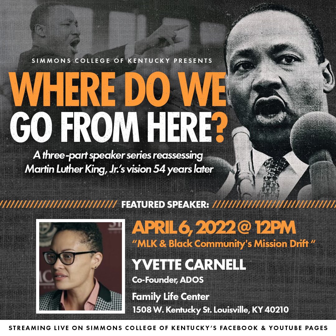 Simmons College of Kentucky (@scky_1879) on Twitter photo Be sure to join us for the final edition of our “Where Do We Go From Here?” speaker series on 4/6 at 12pm EST. Our speaker is Dr. <a href="/BreakingBrown/">Yvette Carnell 🇺🇸</a>! @kwcosby
#HBCUPride #HBCUsMatter Be sure to join us for the final edition of our “Where Do We Go From Here?” speaker series on 4/6 at 12pm EST. Our speaker is Dr. <a href="/BreakingBrown/">Yvette Carnell 🇺🇸</a>! @kwcosby
#HBCUPride #HBCUsMatter