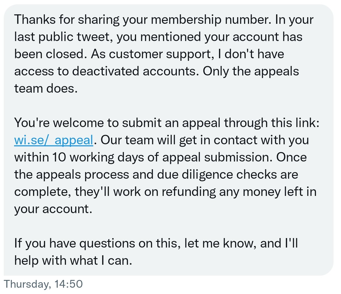 PutOutOfBiz's tweet photo. @Wise Is this what you consider more information?? This is zero information. Just tell me that you've transferred our funds to our company's bank account details that you hold. https://t.co/AtnDNOHAu6