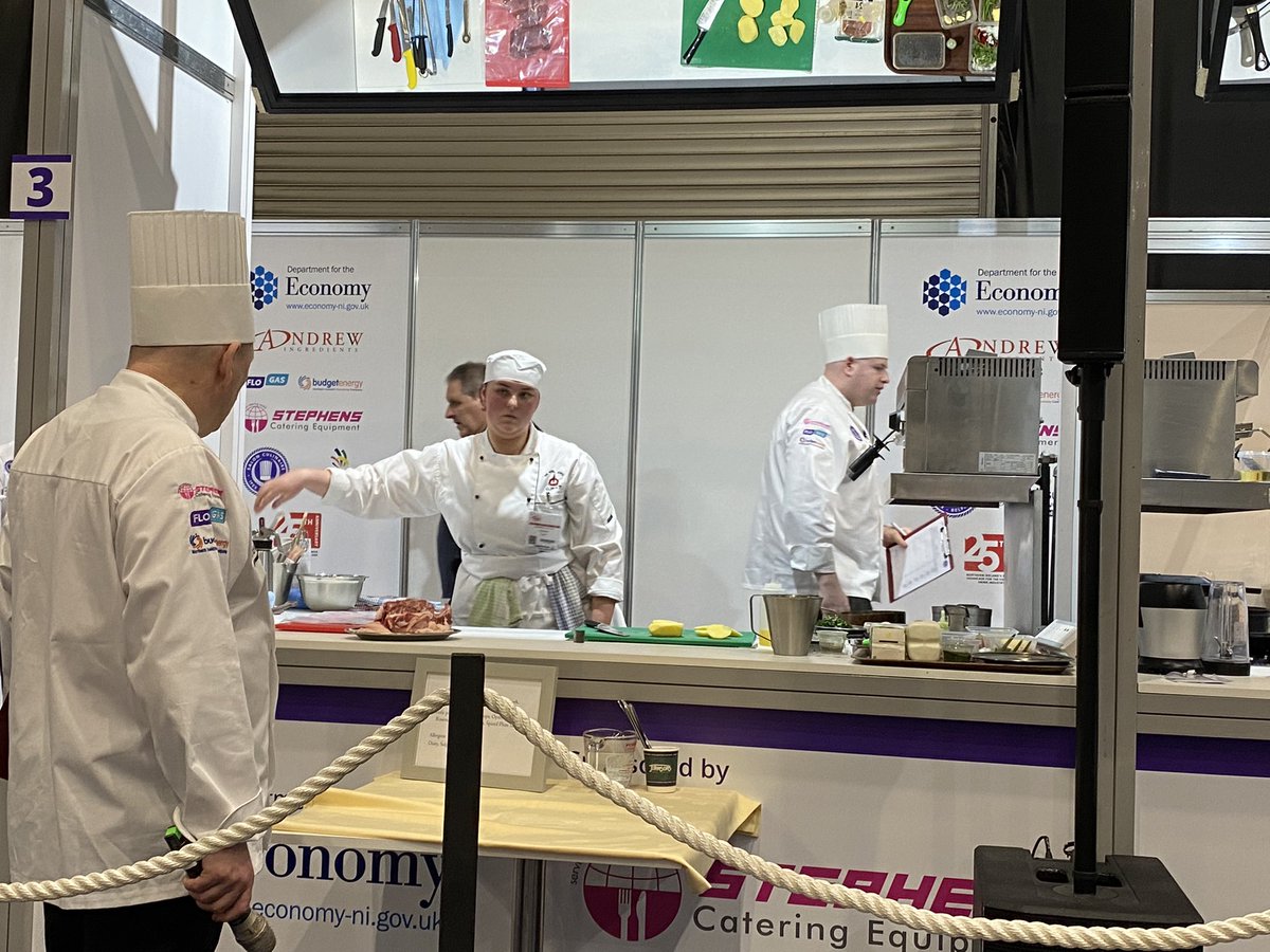 Shannon Caulfield 2nd Year student on BA Culinary Gastronomic Science flying the flag for @GMITHotel in junior duck <a href="/IFEX_NI/">IFEX</a>. Best of luck from all at GIHS.